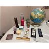 Image 1 : Lot: Candles, Candle Holders, Globe, and Decor
