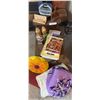 Image 1 : Lot With Table, Decor, Books, and Textiles