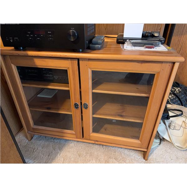 Wood Cabinet with Glass Doors, Furniture Only