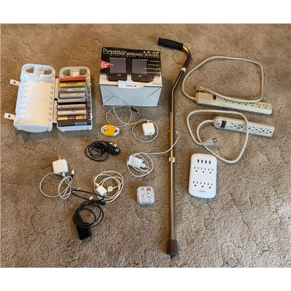 Audio Cassettes, Power Strips, Speakers, Chargers, Cane