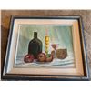 Image 5 : Mission Style Oak Table, Oil Painting, Bottle, Plaque
