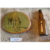 Image 8 : Mission Style Oak Table, Oil Painting, Bottle, Plaque