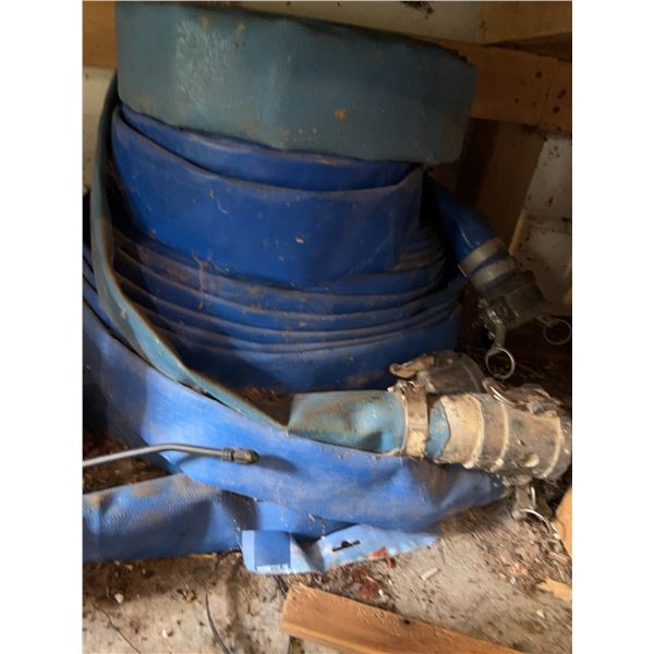 Hundreds of Feet Blue Water Hose with Couplers