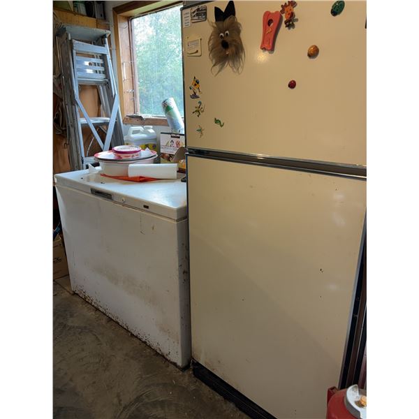 General Electric Medallion 850 Refrigerator and Coronado 150 Chest Freezer
