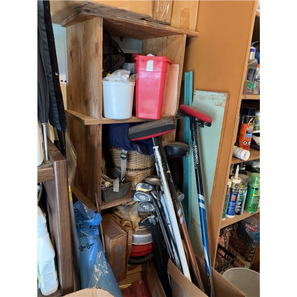 Sporting Lot: Golf Clubs, Curling Gear, Balls, Shoes