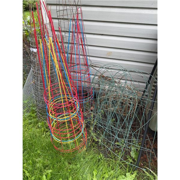 Metal Tomato Cages and Garden Fencing