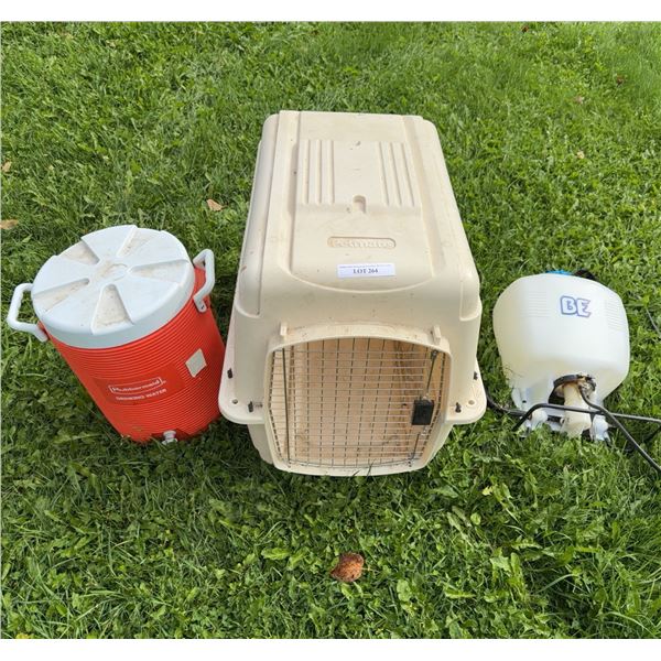 Pet Carrier, Rubbermaid Cooler, BE Backpack Sprayer
