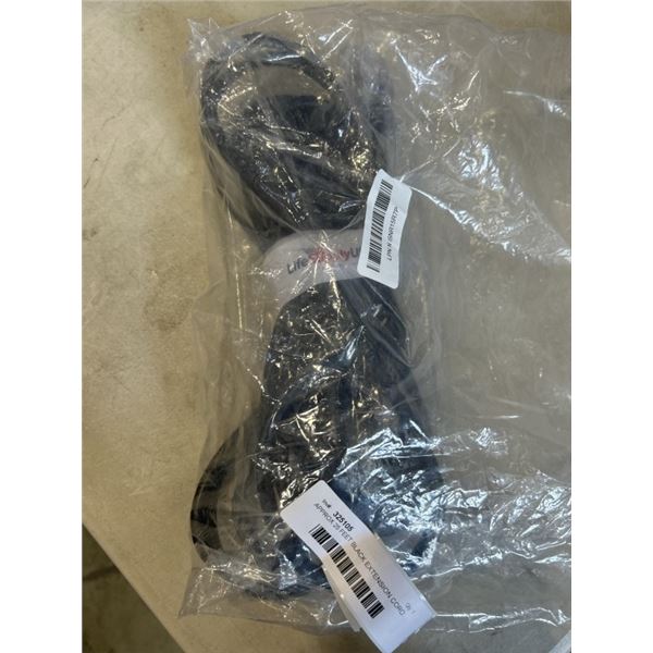 APPROX 25 FEET BLACK EXTENSION CORD. 16AWG/3C
