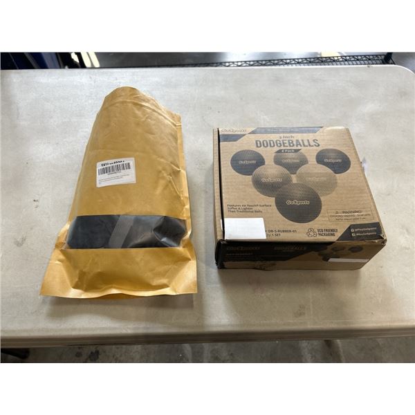 GO SPORTS 5 INCH 6 PACK DODGEBALLS AND REDCAMP SLEEP BAG STUFF SACK