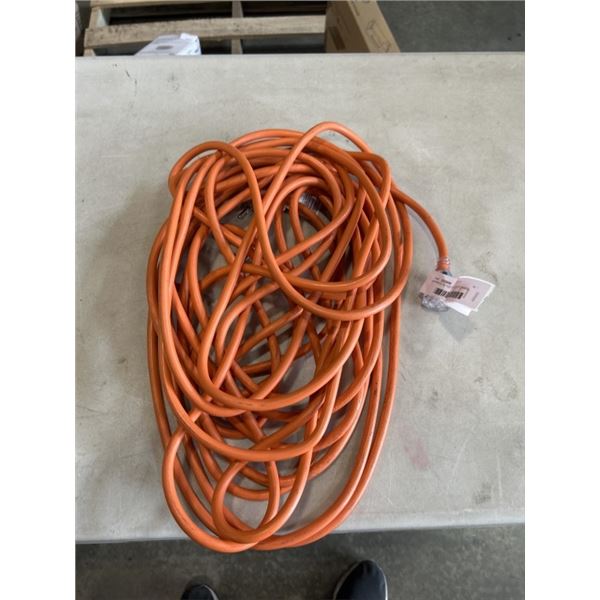 APPROX 50 FEET HEAVY DUTY ORANGE EXTENSION CORD. 14AWGX3C