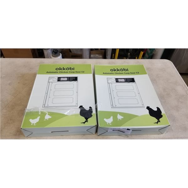2 OKKOBI AUTOMATIC CHICKEN COOP DOOR C2