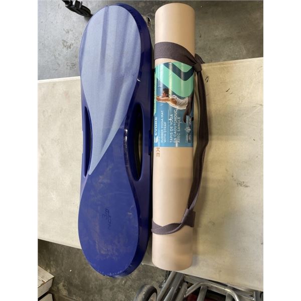 PORTABLE TRAVEL BADMINTON NET, RACQUET SET AND YOGA MATT