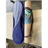 Image 1 : PORTABLE TRAVEL BADMINTON NET, RACQUET SET AND YOGA MATT