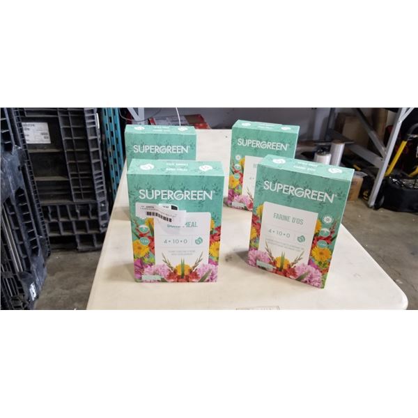 4 BOXES SUPERGREEN BONE MEAL PLANT FOOD. 4 -10-0