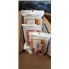 Image 2 : BOX OF HARDWARE ITEMS INCLUDING 4 WEICHUAN WOODEN FURNITURE LEGS & MOUNTING HARDWARE, WRAP-IT STORAG