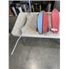 Image 1 : CURL BAR, KIDS XL HOCKEY GLOVES  AND 2 SKATE BOARDS