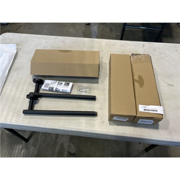 3 HALF MOON BLACK 24 INCH TOWEL RACKS