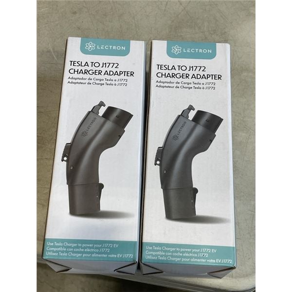 2 NEW LECTRON TESLA TO J1772 CHARGER ADAPTER