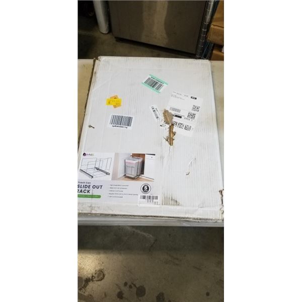 HNS TRASH CAN SLIDE OUT RACK. MEASURES 17"W X 21"D X 15"H