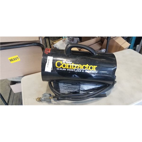 MR HEATER CONTRACTOR 30-60,000 BTU HR QBT SERIES GAS HEATER. WORKING