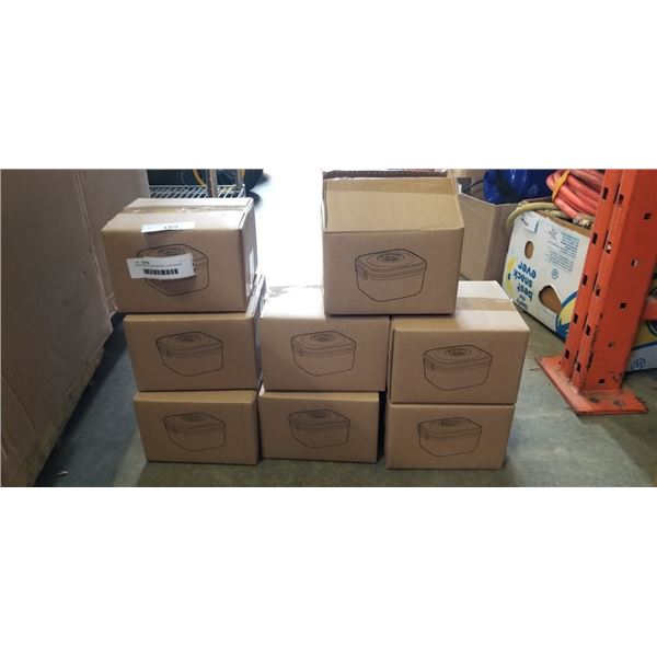 8 NEW WHITE VACUUM SEAL CONTAINERS