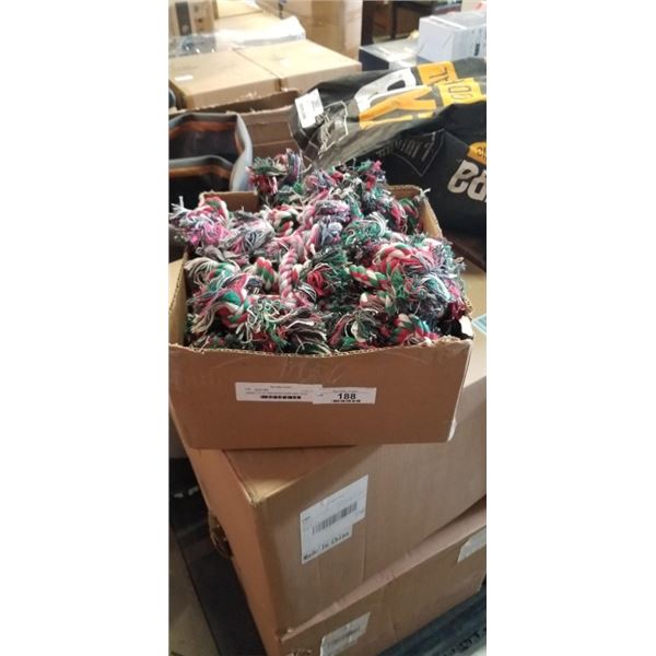 LARGE LOT OF ASSORTED ROPE DOG TOYS