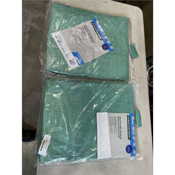 TWO NEW TARPS 9 FT X 12 FT