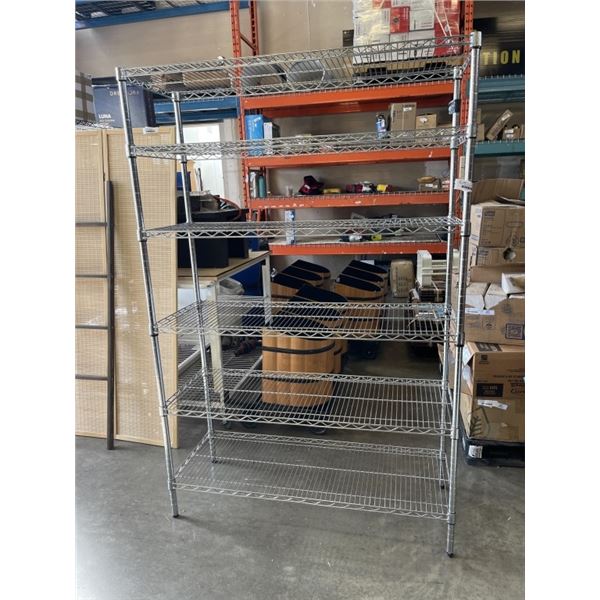 CHROME WIRE 6FT STORAGE RACK