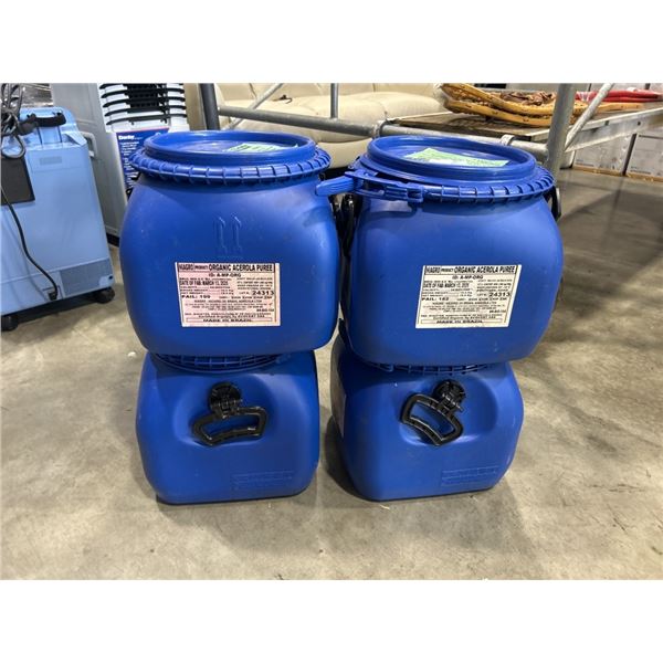 4 FOOD GRADE PLASTIC CONTAINERS