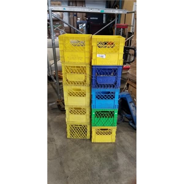 10 MILK CRATES