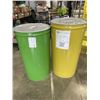 Image 1 : 2 METAL FOOD GRADE BARRELLS WITH LIDS