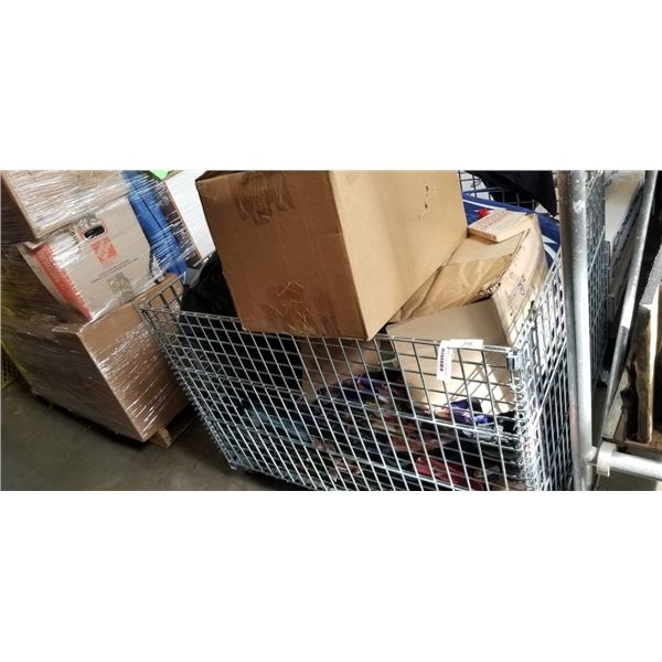 PALLET OF ASSORTED GOODS, CONTENTS OF REPOSESSSED VEHICLES, BIN NOT INCLUDED