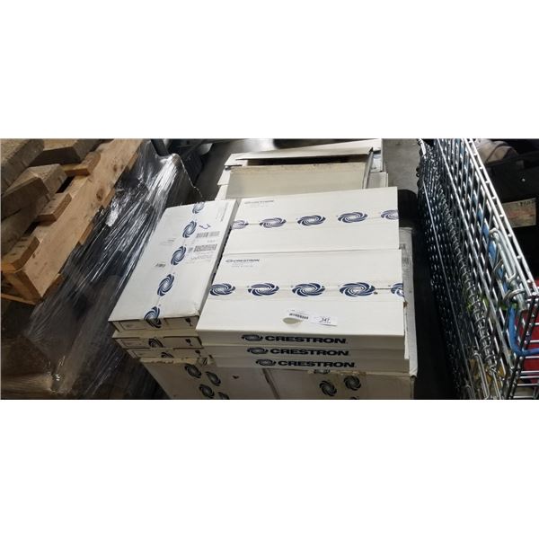 LARGE LOT OF NEW CRESTRON AUDIO COMPONENET RACK  ACCESSORIES