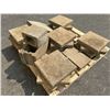 Image 2 : ASSORTED 12 X 12 PAVER STONES, AND 2 BLOCKS, SOME PAVERS ARE CRACKED IN HALF, APPROX 12 GOOD STONES