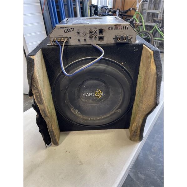 KAPTION AUDIO 12 INCH SUB WITH PEONIX GOLD TITANIUM SERIES PG 400.2 AMP