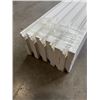 Image 2 : BUNDLE OF 10 BASEBOAD MOULDING WITH PROFILE 8FT LONG, FACTORY PAINTED WHITE