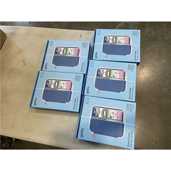 5 NEW YOTO CARD CASES. EACH CASES HOLDS 64 CARDS