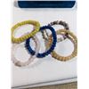 Image 2 : 5 MISC STONES BEADS STRETCH BRACELETS