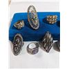 Image 2 : 8 VINTAGE MISC RHIESTONES AND OTHER RINGS