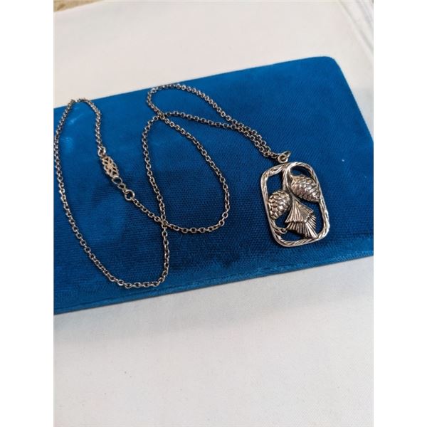 DANECRAFT STERLING SILVER PENDANT W/ ORIGINAL CHAIN NECKLACE