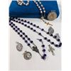 Image 1 : VINTAGE ROSARY PEARLS W/ CROSS PENDANT NECKLACE AND VARIOUS RELIGIOUS PENDANTS
