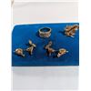 Image 1 : GOLD PLATED RING, PAIR OF EARRINGS AND #1 GRANDMA PIN