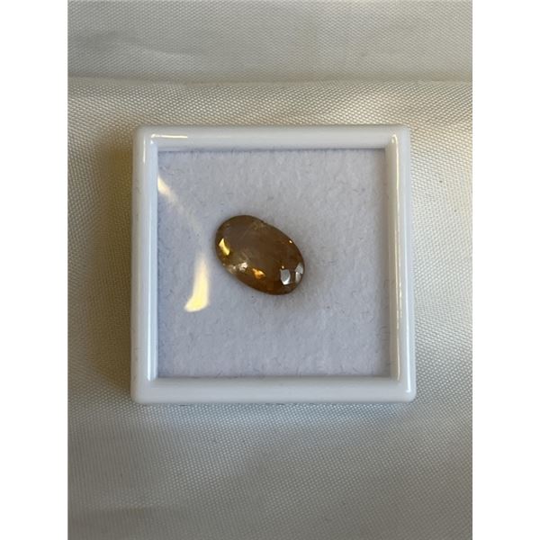 6.3CT NATURAL IMPERIAL TOPAZ GEMSTONE, UNTREATED, OVAL CUT, RETAIL $880