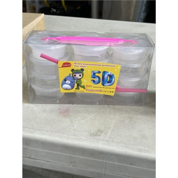 4 NEW 12 PACKS 5D CRYSTAL CLEAR SLIME MUD PUTTY