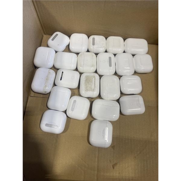 22 UNTESTED AIRPODS CASES. EITHER EMPTY OR HAVE 1 EAR BUD