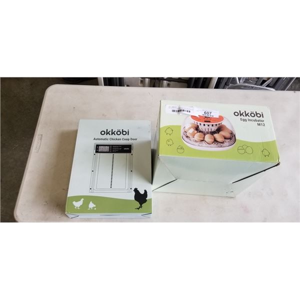 OKKOBI M12 EGG INCUBATOR AND OKKOBI AUTOMATIC CHICKEN COOP DOOR