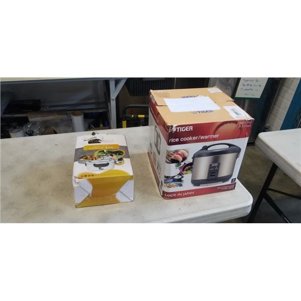 TIGER RICE COOKER/WARMER AND FORABEST ELECTRIC LUNCH BOX