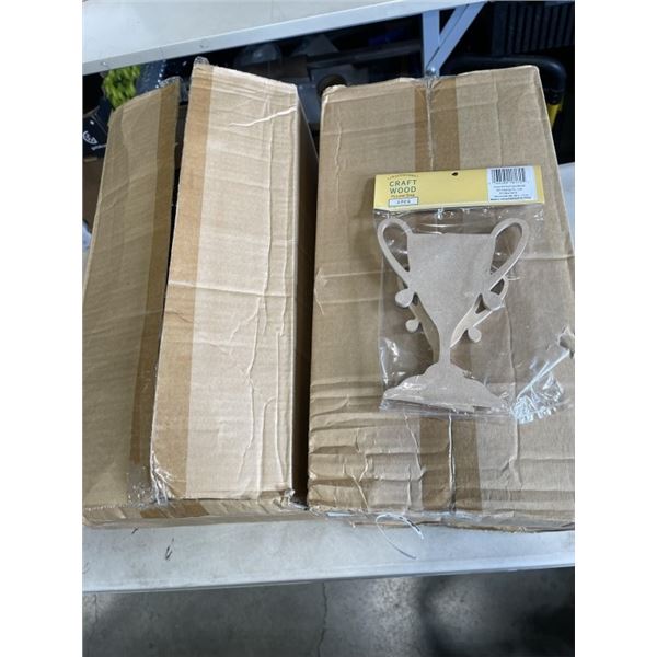 2 LARGE CASES OF CRAFTWOOD TROPHY PLAQUES