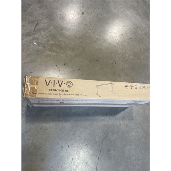VIVO BLACK ELECTRIC SINGLE MOTOR DESK FRAME WITH REAR -SET LEGS