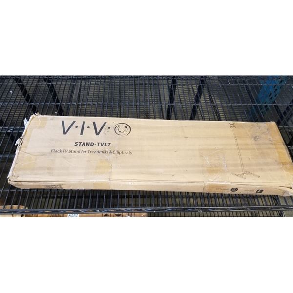 VIVO BLACK LARGE TV STAND FOR TREADMILLS & ELLIPTICALS AND BLACK TV STAND FOR TREADMILLS & ELLIPTICA